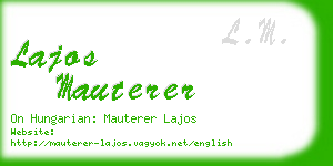 lajos mauterer business card